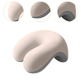 Maxbell Neck Cushion Non Slip Memory Foam for Men Women Desk Sleeping Napping Pillow white