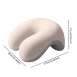 Maxbell Neck Cushion Non Slip Memory Foam for Men Women Desk Sleeping Napping Pillow white