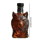 Maxbell Animal Whiskey Decanter Funny Empty Clear Men Gift for Restaurant Hotel Home Wolf