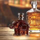 Maxbell Animal Whiskey Decanter Funny Empty Clear Men Gift for Restaurant Hotel Home Elephant