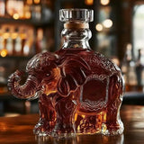 Maxbell Animal Whiskey Decanter Funny Empty Clear Men Gift for Restaurant Hotel Home Elephant