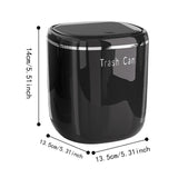 Maxbell Small Trash Can Stylish Convenient Counter Waste Basket for Home Car Kitchen Black