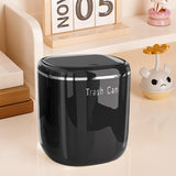 Maxbell Small Trash Can Stylish Convenient Counter Waste Basket for Home Car Kitchen Black