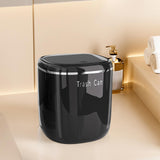 Maxbell Small Trash Can Stylish Convenient Counter Waste Basket for Home Car Kitchen Black