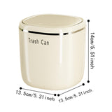 Maxbell Small Trash Can Stylish Convenient Counter Waste Basket for Home Car Kitchen White