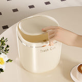 Maxbell Small Trash Can Stylish Convenient Counter Waste Basket for Home Car Kitchen White