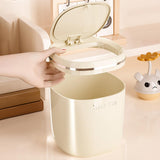 Maxbell Small Trash Can Stylish Convenient Counter Waste Basket for Home Car Kitchen White