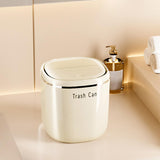 Maxbell Small Trash Can Stylish Convenient Counter Waste Basket for Home Car Kitchen White