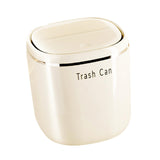 Maxbell Small Trash Can Stylish Convenient Counter Waste Basket for Home Car Kitchen White