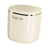 Maxbell Small Trash Can Stylish Convenient Counter Waste Basket for Home Car Kitchen White