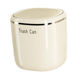 Maxbell Small Trash Can Stylish Convenient Counter Waste Basket for Home Car Kitchen White