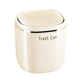 Maxbell Small Trash Can Stylish Convenient Counter Waste Basket for Home Car Kitchen White