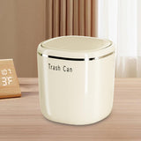 Maxbell Small Trash Can Stylish Convenient Counter Waste Basket for Home Car Kitchen White