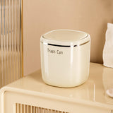 Maxbell Small Trash Can Stylish Convenient Counter Waste Basket for Home Car Kitchen White