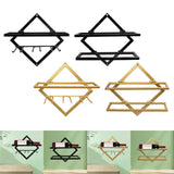Maxbell Wall Mount Bottle Rack Metal Bottle Holder Stand for Apartment Household Bar Black with Cup Rack