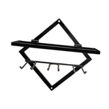 Maxbell Wall Mount Bottle Rack Metal Bottle Holder Stand for Apartment Household Bar Black with Cup Rack