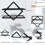 Maxbell Wall Mount Bottle Rack Metal Bottle Holder Stand for Apartment Household Bar Black No Cup Rack