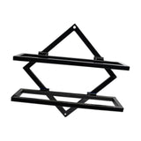 Maxbell Wall Mount Bottle Rack Metal Bottle Holder Stand for Apartment Household Bar Black No Cup Rack
