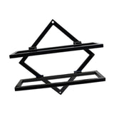 Maxbell Wall Mount Bottle Rack Metal Bottle Holder Stand for Apartment Household Bar Black No Cup Rack