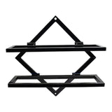 Maxbell Wall Mount Bottle Rack Metal Bottle Holder Stand for Apartment Household Bar Black No Cup Rack