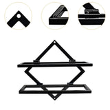 Maxbell Wall Mount Bottle Rack Metal Bottle Holder Stand for Apartment Household Bar Black No Cup Rack