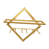 Maxbell Wall Mount Bottle Rack Metal Bottle Holder Stand for Apartment Household Bar Gold with Cup Rack