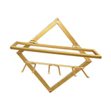 Maxbell Wall Mount Bottle Rack Metal Bottle Holder Stand for Apartment Household Bar Gold with Cup Rack