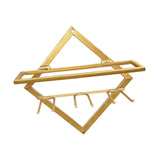 Maxbell Wall Mount Bottle Rack Metal Bottle Holder Stand for Apartment Household Bar Gold with Cup Rack