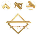 Maxbell Wall Mount Bottle Rack Metal Bottle Holder Stand for Apartment Household Bar Gold with Cup Rack