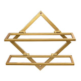 Maxbell Wall Mount Bottle Rack Metal Bottle Holder Stand for Apartment Household Bar Gold  No Cup Rack