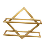 Maxbell Wall Mount Bottle Rack Metal Bottle Holder Stand for Apartment Household Bar Gold  No Cup Rack