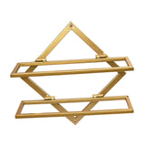 Maxbell Wall Mount Bottle Rack Metal Bottle Holder Stand for Apartment Household Bar Gold  No Cup Rack