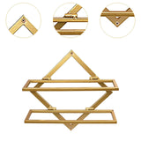 Maxbell Wall Mount Bottle Rack Metal Bottle Holder Stand for Apartment Household Bar Gold  No Cup Rack