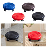 Maxbell Low Height Rolling Stool with Wheels Low Roller Seat for Home Office Bedroom Black