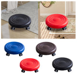 Maxbell Low Height Rolling Stool with Wheels Low Roller Seat for Home Office Bedroom Black