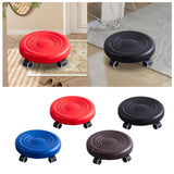 Maxbell Low Height Rolling Stool with Wheels Low Roller Seat for Home Office Bedroom Black