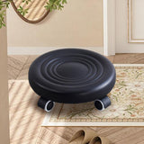 Maxbell Low Height Rolling Stool with Wheels Low Roller Seat for Home Office Bedroom Black