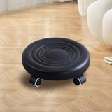 Maxbell Low Height Rolling Stool with Wheels Low Roller Seat for Home Office Bedroom Black