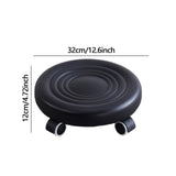 Maxbell Low Height Rolling Stool with Wheels Low Roller Seat for Home Office Bedroom Black