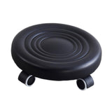 Maxbell Low Height Rolling Stool with Wheels Low Roller Seat for Home Office Bedroom Black