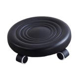 Maxbell Low Height Rolling Stool with Wheels Low Roller Seat for Home Office Bedroom Black