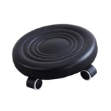 Maxbell Low Height Rolling Stool with Wheels Low Roller Seat for Home Office Bedroom Black
