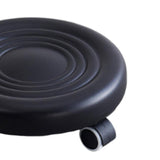 Maxbell Low Height Rolling Stool with Wheels Low Roller Seat for Home Office Bedroom Black