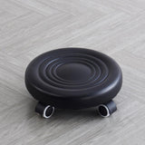 Maxbell Low Height Rolling Stool with Wheels Low Roller Seat for Home Office Bedroom Black