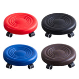 Maxbell Low Height Rolling Stool with Wheels Low Roller Seat for Home Office Bedroom Black