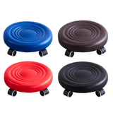 Maxbell Low Height Rolling Stool with Wheels Low Roller Seat for Home Office Bedroom Black