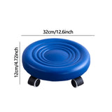 Maxbell Low Height Rolling Stool with Wheels Low Roller Seat for Home Office Bedroom Blue