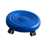 Maxbell Low Height Rolling Stool with Wheels Low Roller Seat for Home Office Bedroom Blue