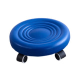 Maxbell Low Height Rolling Stool with Wheels Low Roller Seat for Home Office Bedroom Blue