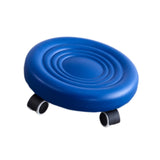 Maxbell Low Height Rolling Stool with Wheels Low Roller Seat for Home Office Bedroom Blue